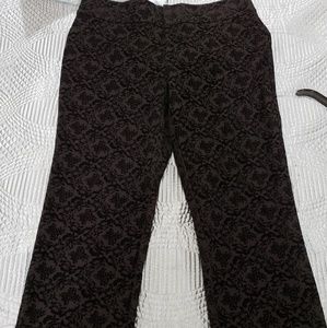 Charter Club Black Brocade Pants